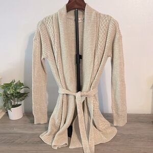 Medium Beige Wrap Cardigan